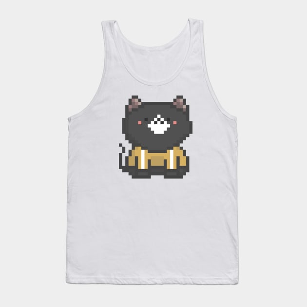 Pixel Quiet Black White Diamond Cat 69 Tank Top by Infinite Mew Mew